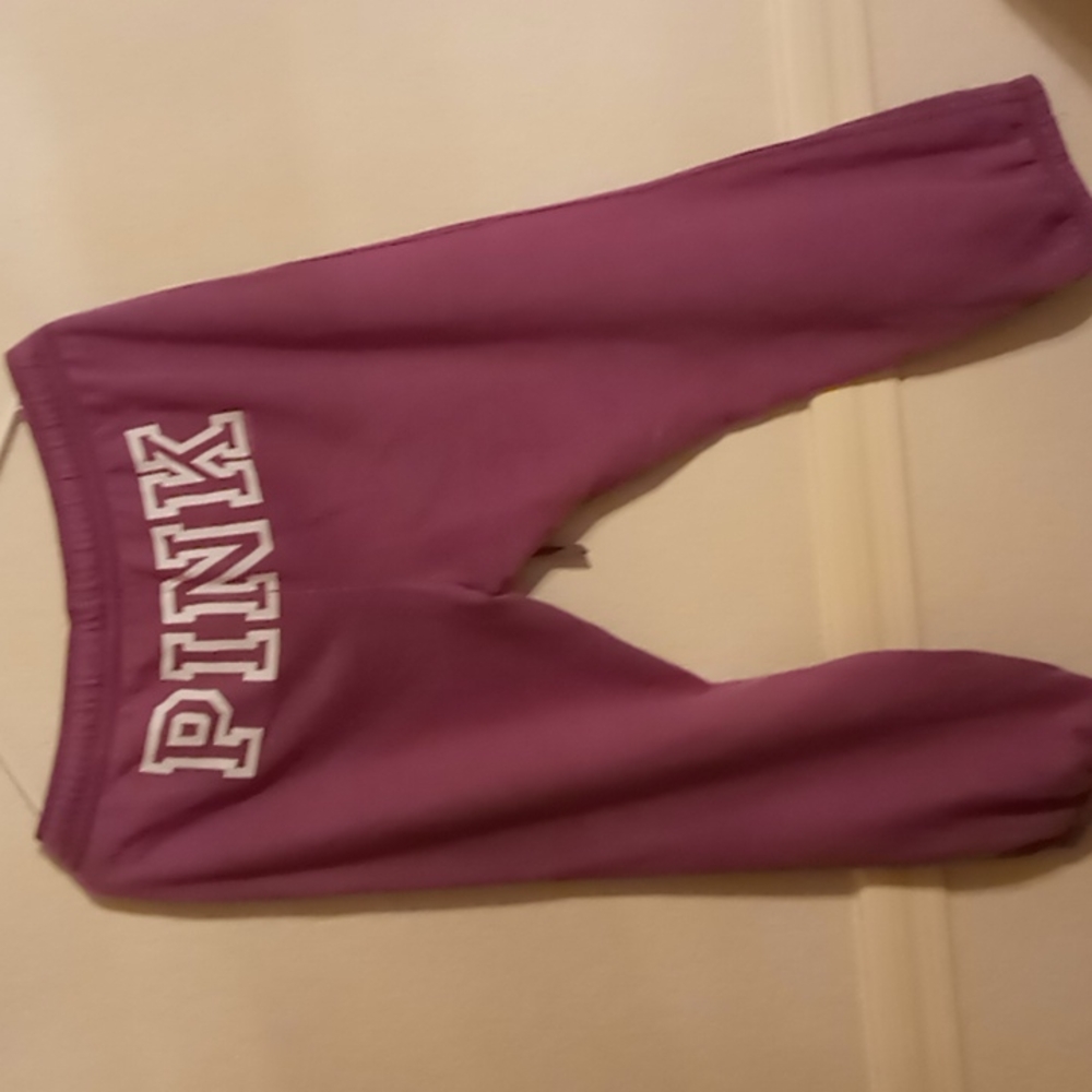 Victoria Secrets PINK VINTAGE Womens Purple w White Logo sz M